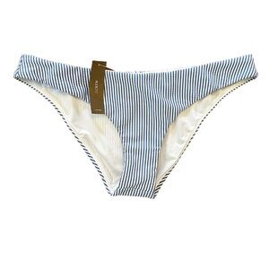 NWT J. Crew Hipster Bikini Bottom Seersucker Size Medium